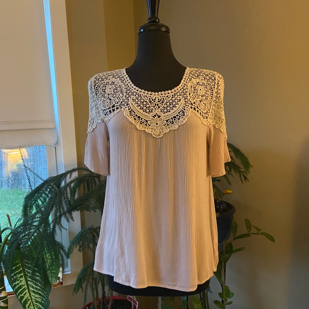 Maurices Crochet Shoulder Blouse